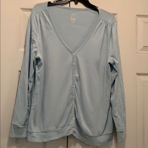 Light blue cardigan style top
